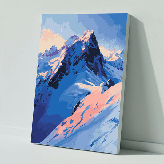 Alpiner Sonnenaufgang - Malen nach Zahlen