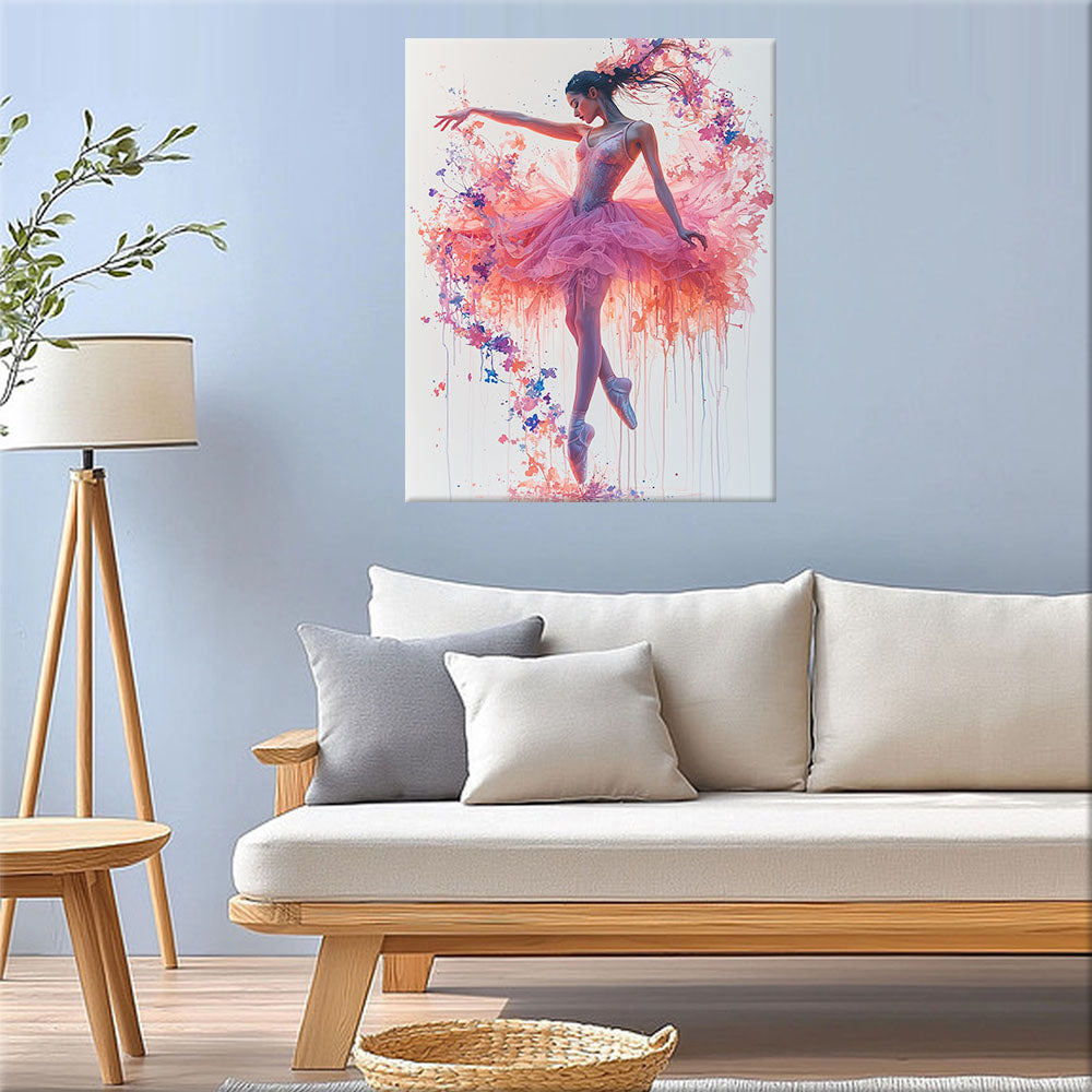 Ballerina-in-Blüten - Malen nach Zahlen
