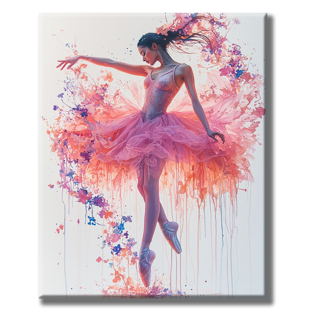 Ballerina-in-Blüten - Malen nach Zahlen