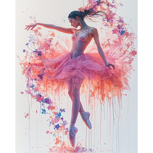 Ballerina-in-Blüten - Malen nach Zahlen