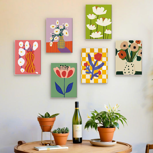 Blühende Farben der Blumen-Malen-nach-Zahlen