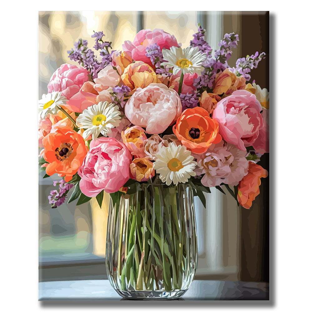 Blumen Stimmungen - Malen nach Zahlen