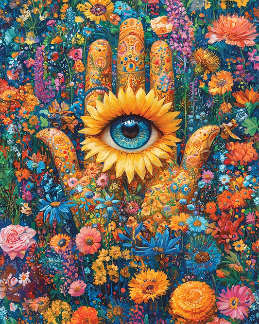 Blumenauge- Malen nach Zahlen