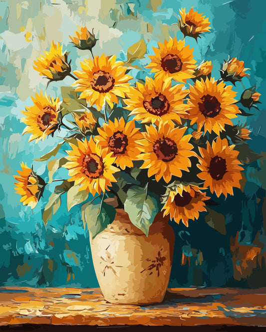 Blumengrüße - Malen nach Zahlen