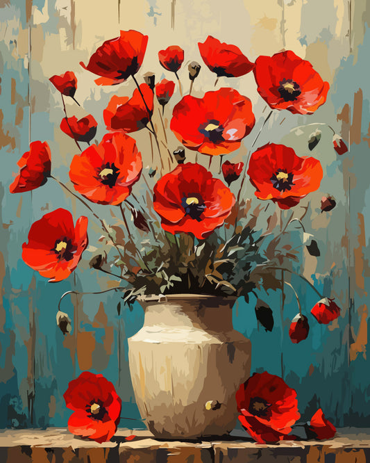 Blumenpracht - Malen nach Zahlen