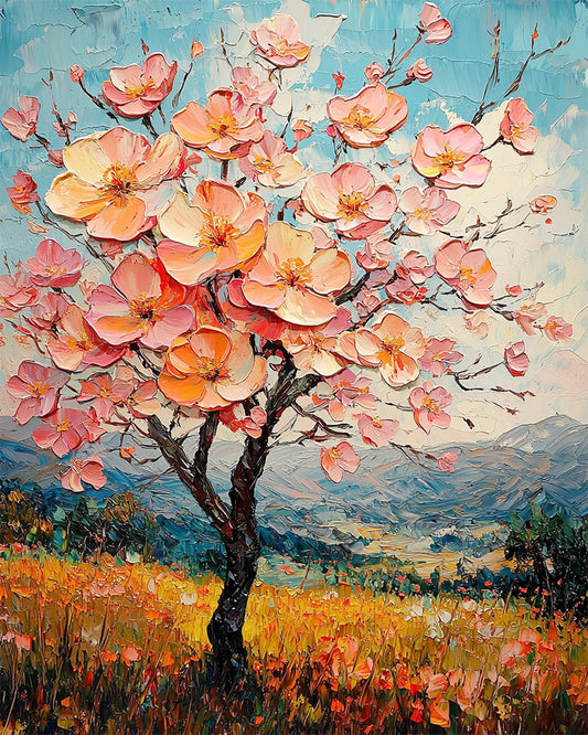 Blütenbaum - Traum- Malen nach Zahlen