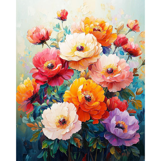 Blütenmeer im Sonnenglanz- Malen nach Zahlen