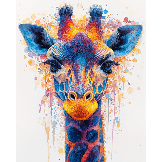Bunte-Giraffe- Malen nach Zahlen