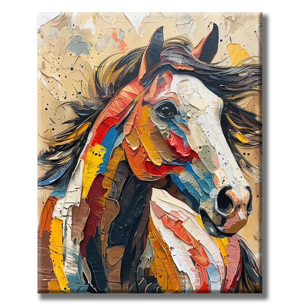Colorful Galloping Horse- Painting by Numbers