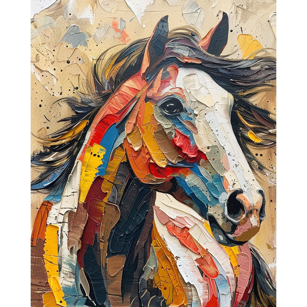 Colorful Galloping Horse- Painting by Numbers