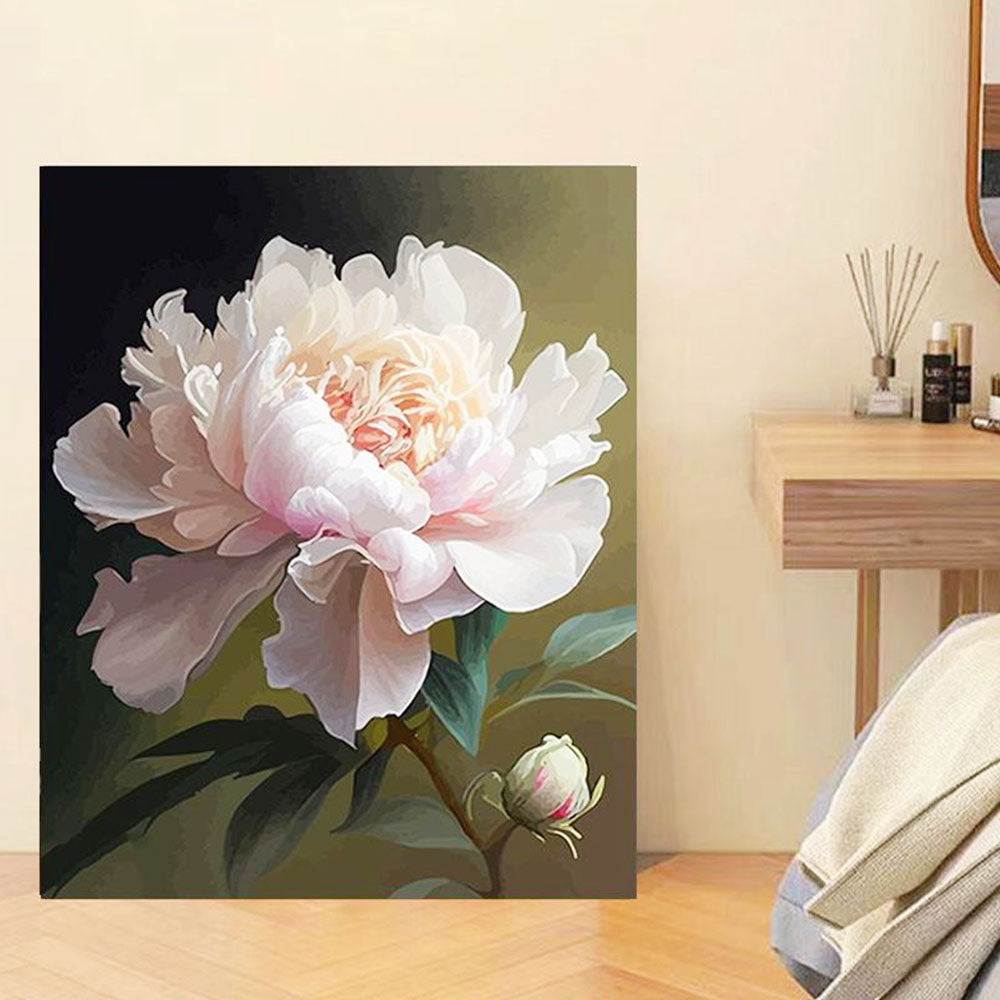 Delicate Pink Peony- Painting by Numbers