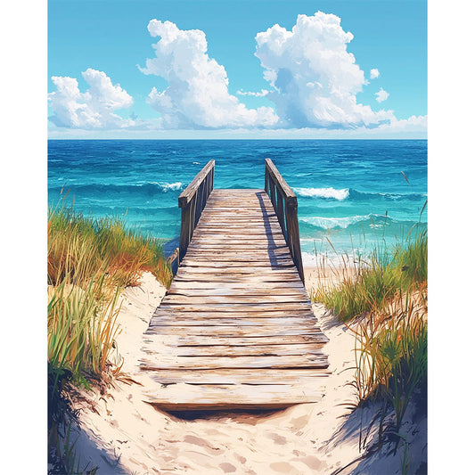 Der-Weg-zum-Meer - Malen nach Zahlen