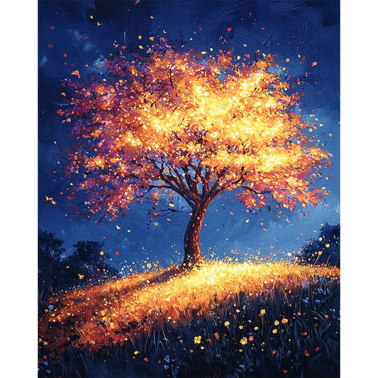 Der leuchtende Baum der Magie- Malen nach Zahlen