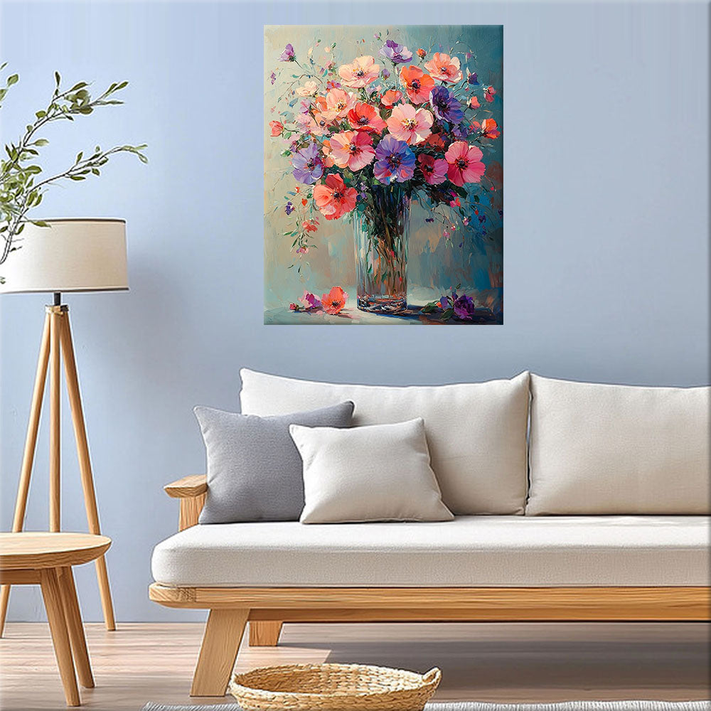 Die-Magie-der-Blumen-in-einer-Vase - Malen nach Zahlen
