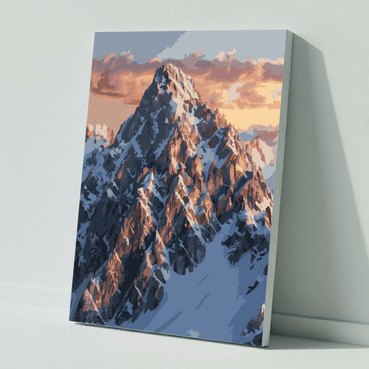 Dramatisches Gebirgspanorama - Malen nach Zahlen