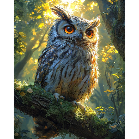 Eulenversammlung - Malen nach Zahlen