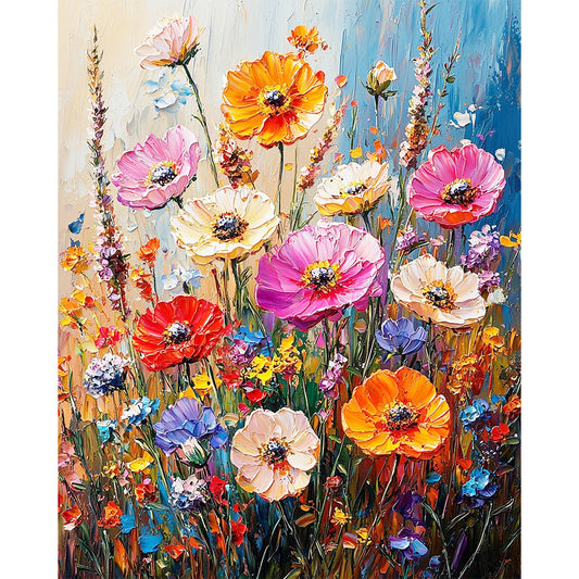 Farbenmeer der Blumen- Malen nach Zahlen