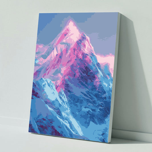 Farbexplosion am Bergmassiv - Malen nach Zahlen