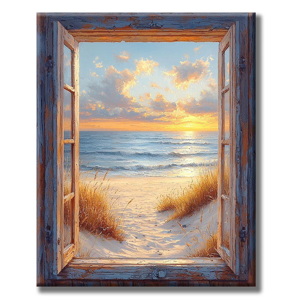 Fenster - zum - Horizont - Malen nach Zahlen