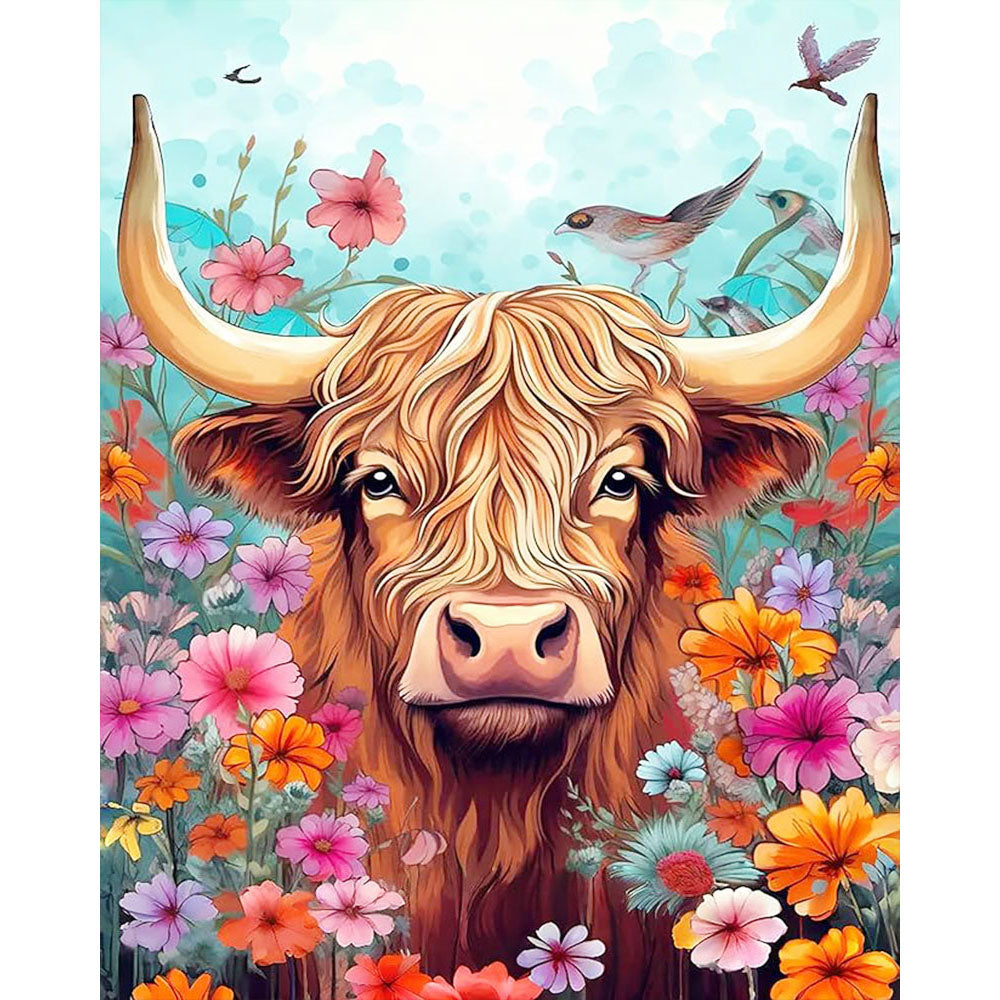 Gentle Highland Cows- Painting by Numbers