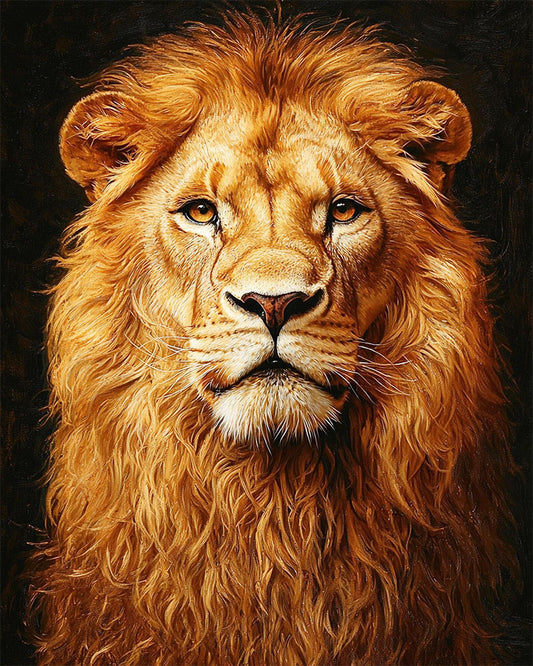 Goldener Löwe- Malen nach Zahlen