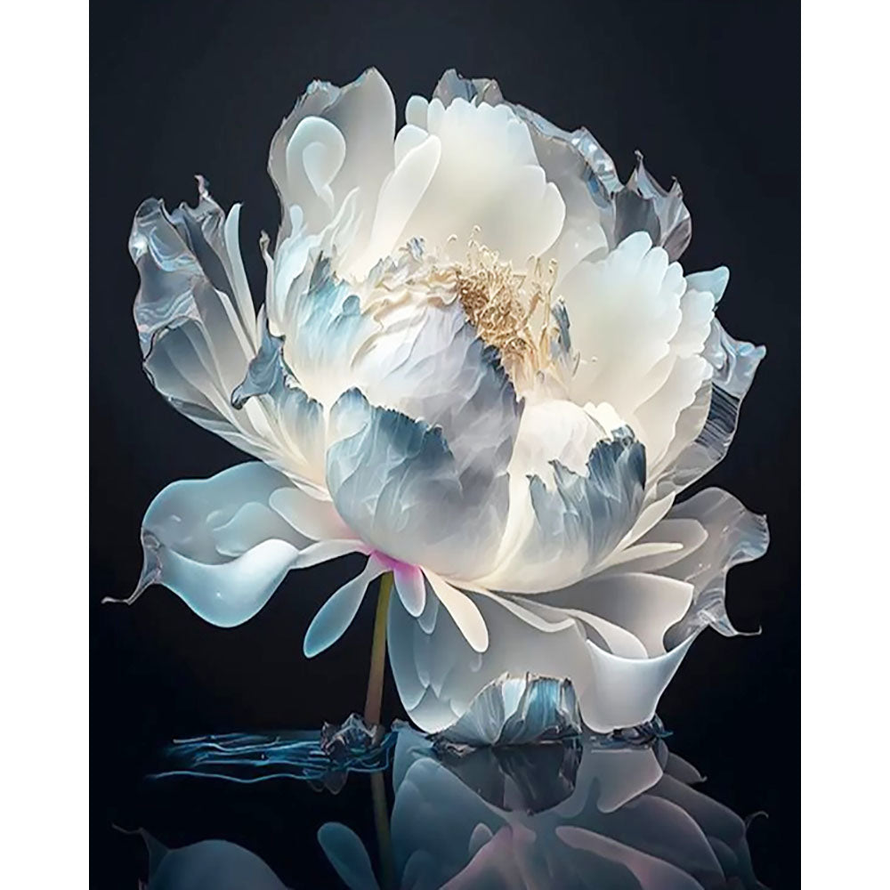 Graceful Peony Flower- Painting by Numbers