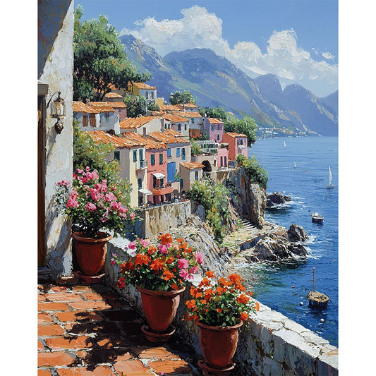 Küstengasse - Malen nach Zahlen