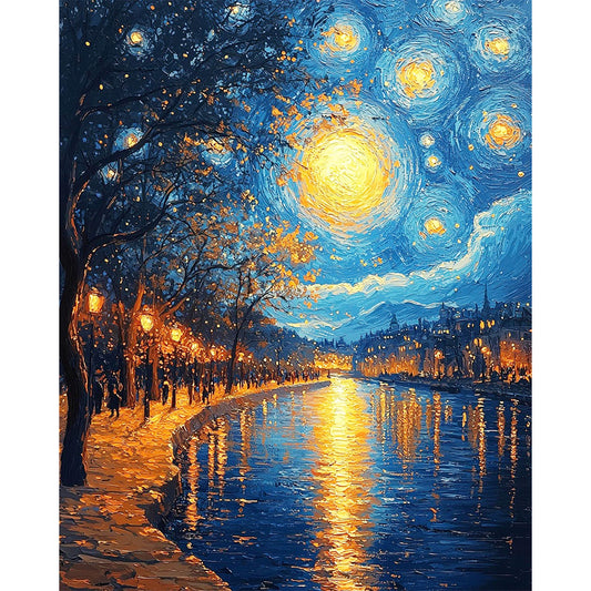 Leuchten-des-Mondes- Malen nach Zahlen