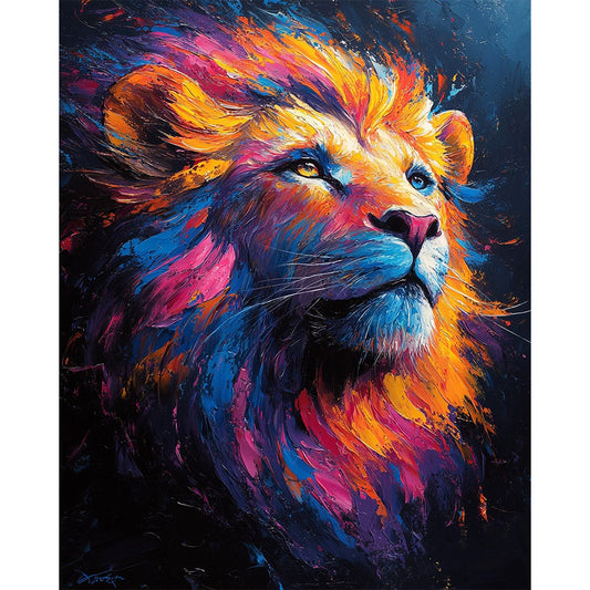 Löwe-des-Feuers - Malen nach Zahlen