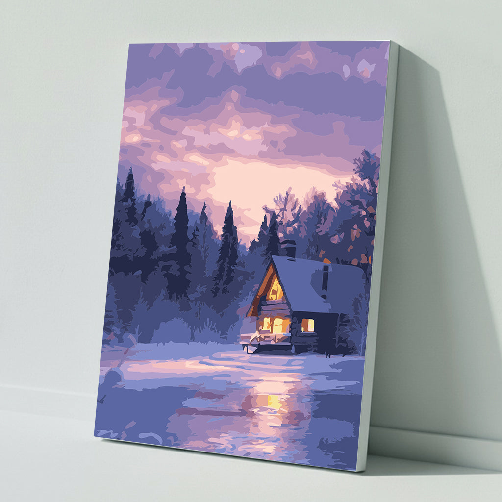 Malen nach Zahlen: Wintertraum in Pastell