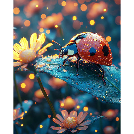 Marienkäfers-Tanz - Malen nach Zahlen