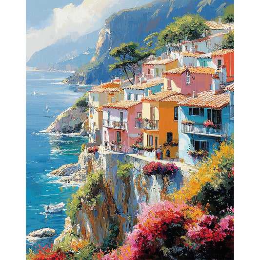 Mediterrane-Schönheit-Farben - Malen nach Zahlen