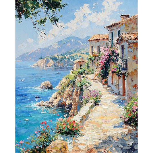 Mediterrane Morgenträume- Malen nach Zahlen