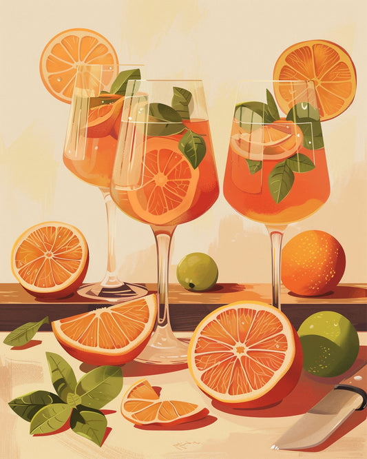 Romantik-Eis-Zitrone - Malen nach Zahlen