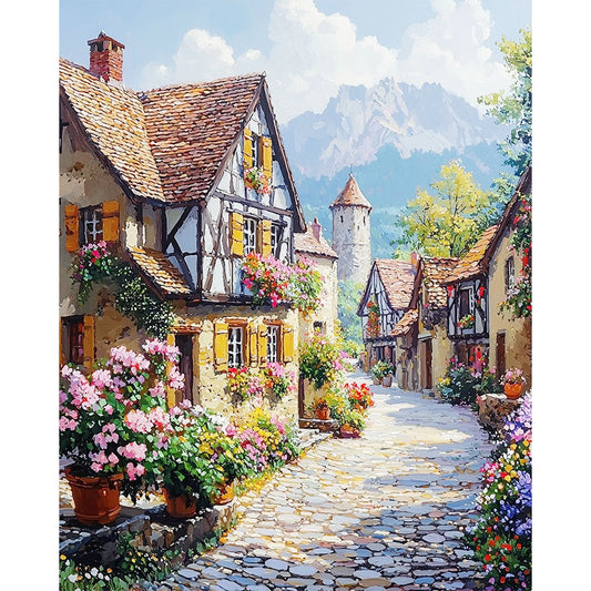 Ruhiges-Dorf - Malen nach Zahlen