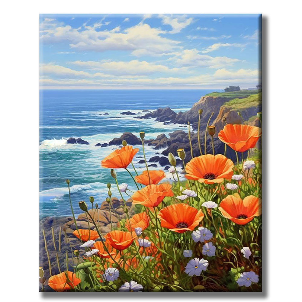Seaside Poppies- Painting by Numbers