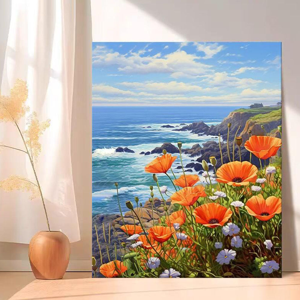 Seaside Poppies- Painting by Numbers