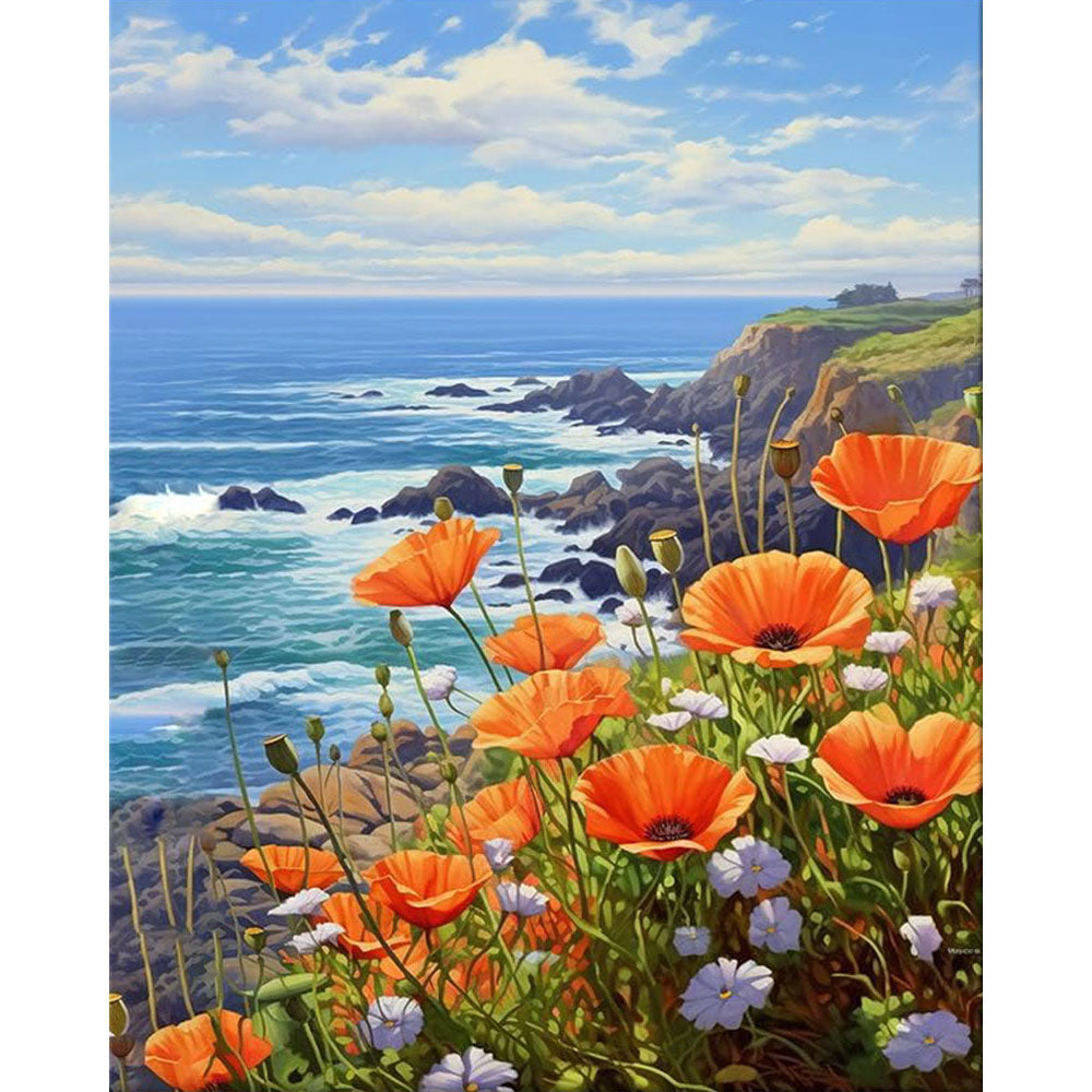 Seaside Poppies- Painting by Numbers
