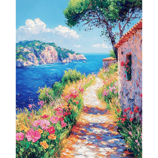 Sommerpfad zum Meer- Malen nach Zahlen