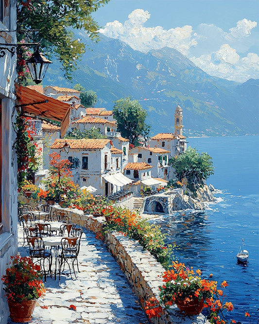 Sonnige Küste- Malen nach Zahlen