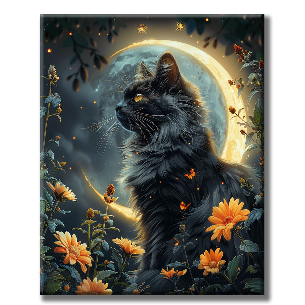 Starry - eyed Kitty- Painting by Numbers