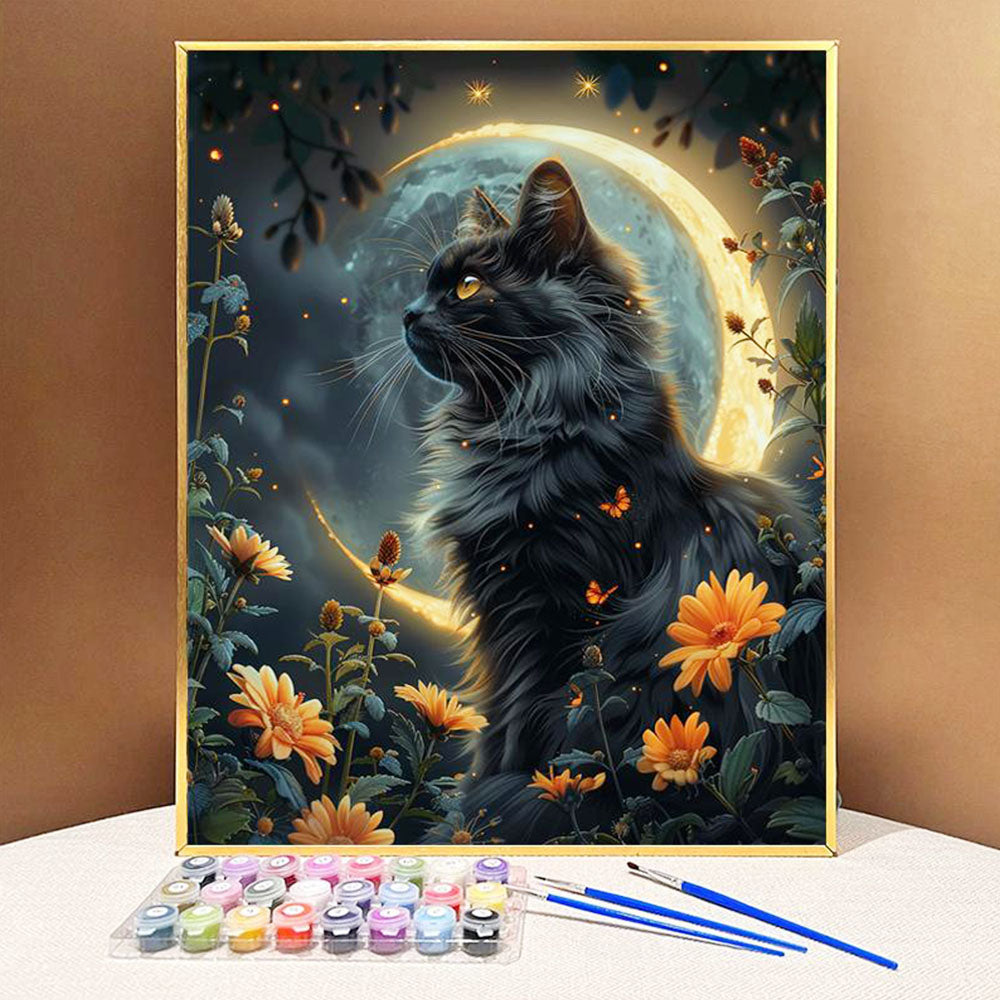 Starry - eyed Kitty- Painting by Numbers
