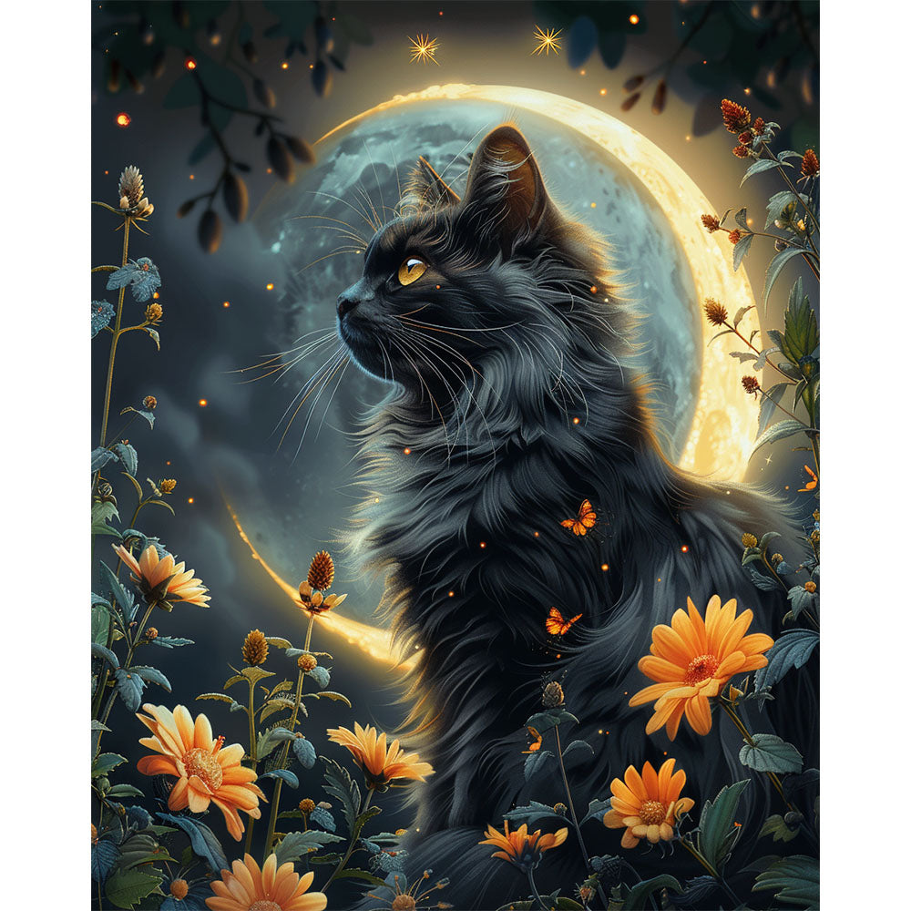 Starry - eyed Kitty- Painting by Numbers