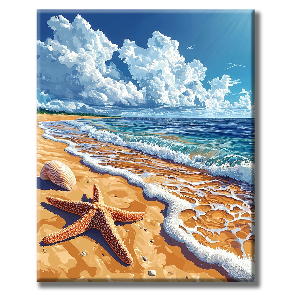 Stern-am-Strand - Malen nach Zahlen