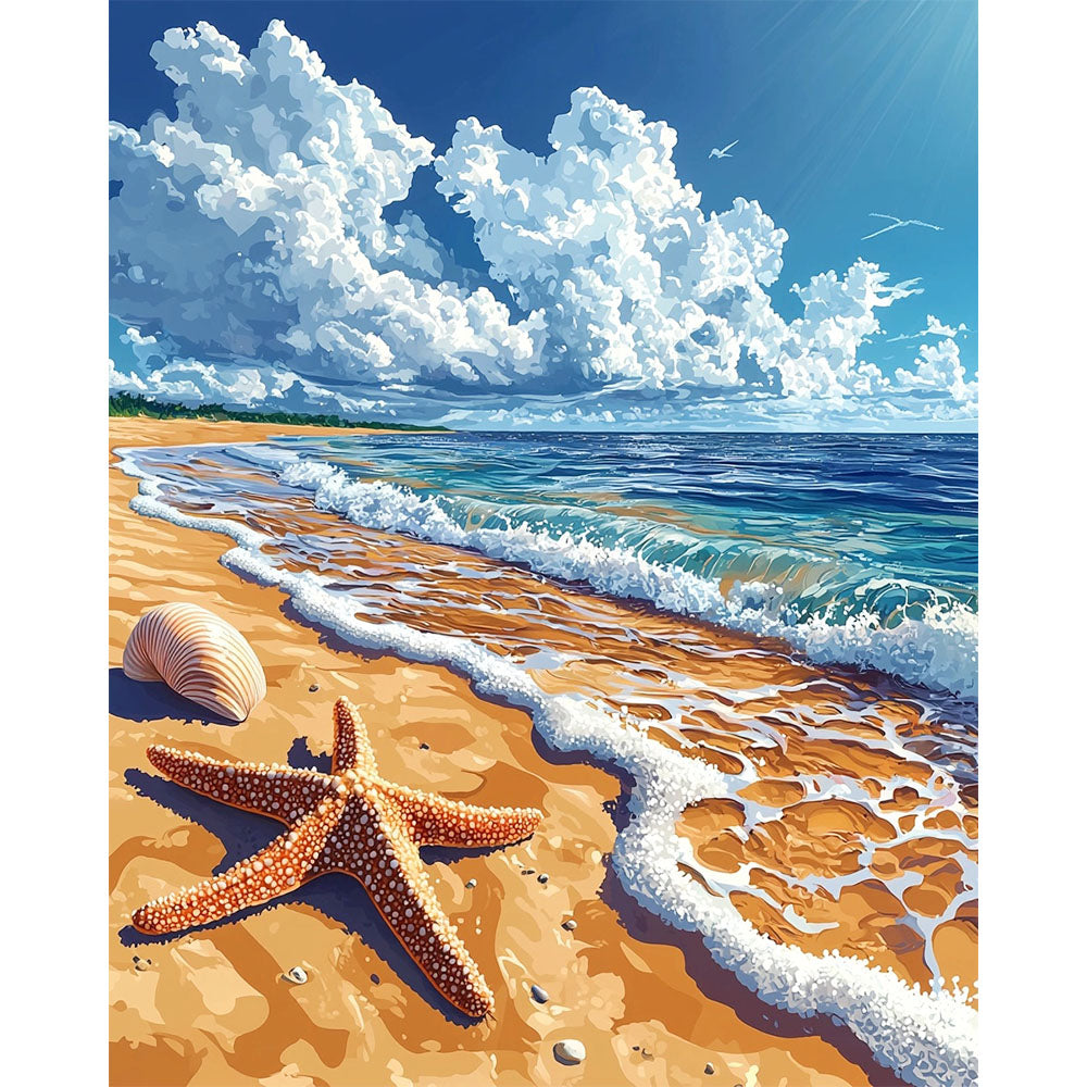 Stern-am-Strand - Malen nach Zahlen
