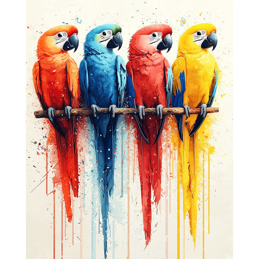 Vögel-der-Lebensfreude- Malen nach Zahlen