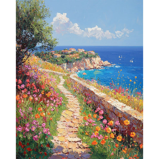 Weg zur Meeresklippe- Malen nach Zahlen