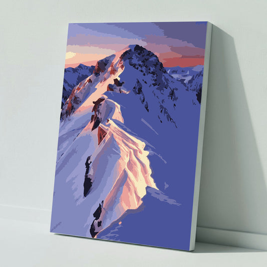 Winterliche Höhenwege - Malen nach Zahlen