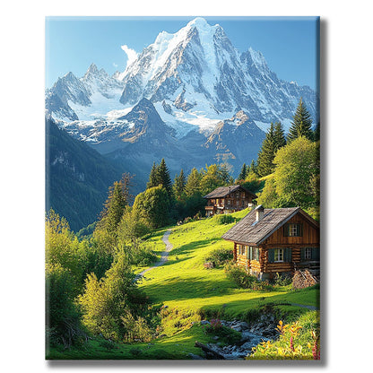 Alpenidylle- Malen nach Zahlen