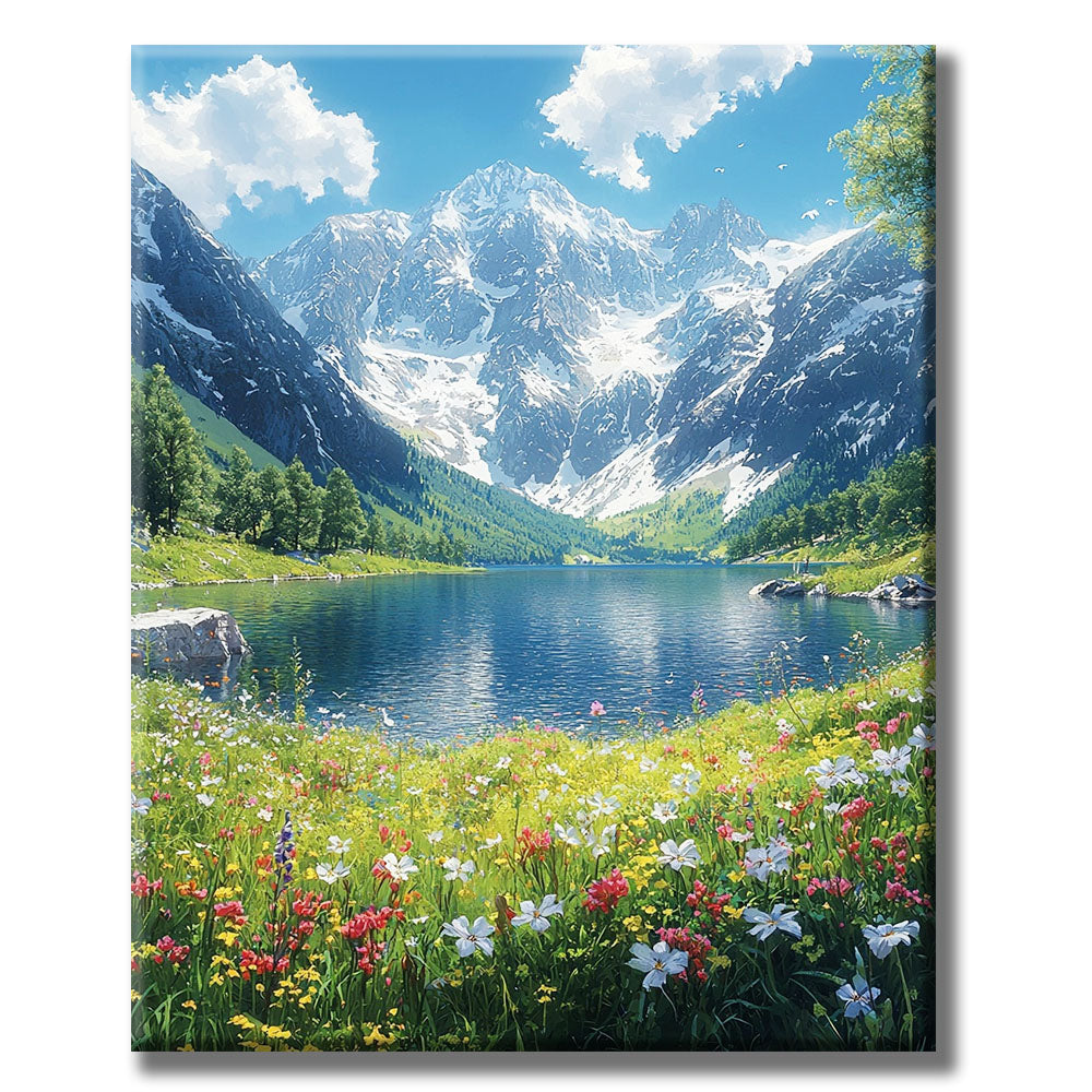 Bergseeidylle- Malen nach Zahlen